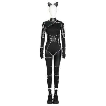 Wednesday Cat Costume Suit 2022 Wednesday Addams Cat Suit Cosplay Wig Becostume